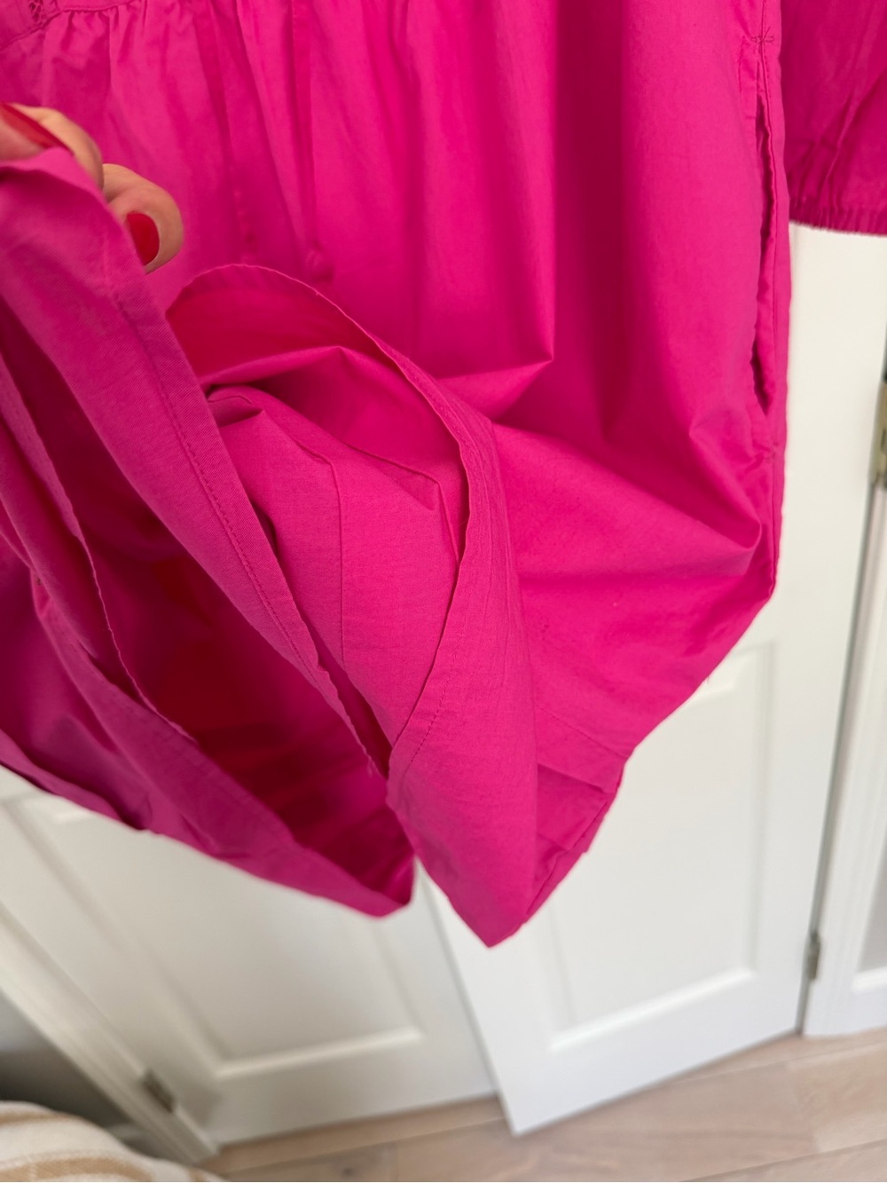 Tommy Bahama
Salina Key Poplin Split Neck Dress Tunic  hot pink XS tall - Picture 7 of 8